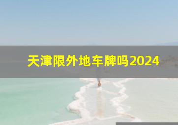 天津限外地车牌吗2024