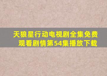 天狼星行动电视剧全集免费观看剧情第54集播放下载