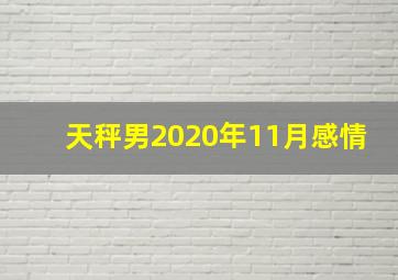 天秤男2020年11月感情