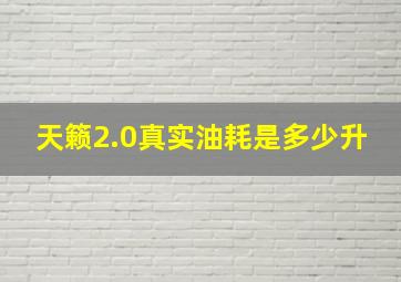 天籁2.0真实油耗是多少升