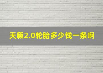 天籁2.0轮胎多少钱一条啊