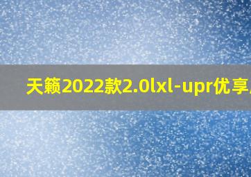 天籁2022款2.0lxl-upr优享版