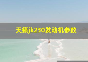 天籁jk230发动机参数