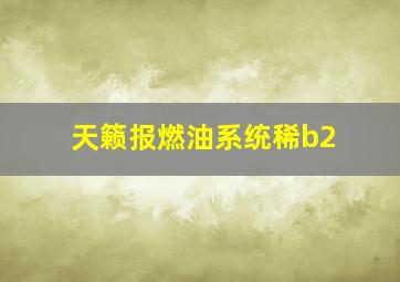 天籁报燃油系统稀b2