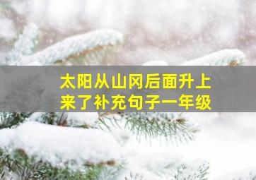 太阳从山冈后面升上来了补充句子一年级