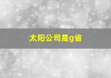 太阳公司是g省