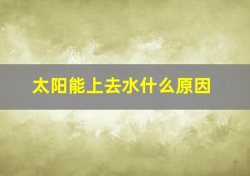 太阳能上去水什么原因