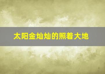 太阳金灿灿的照着大地