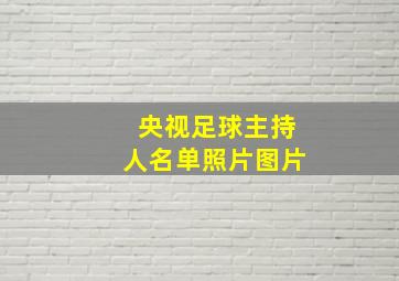 央视足球主持人名单照片图片