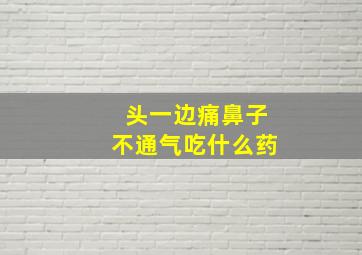 头一边痛鼻子不通气吃什么药