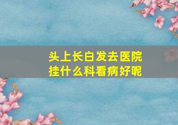 头上长白发去医院挂什么科看病好呢