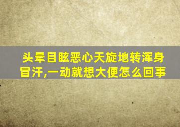 头晕目眩恶心天旋地转浑身冒汗,一动就想大便怎么回事