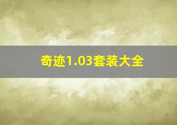 奇迹1.03套装大全