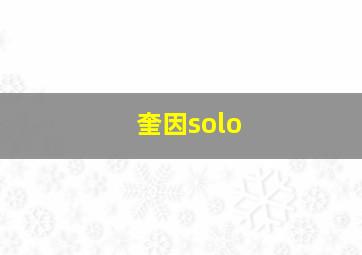 奎因solo