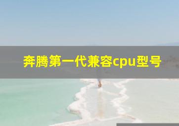 奔腾第一代兼容cpu型号