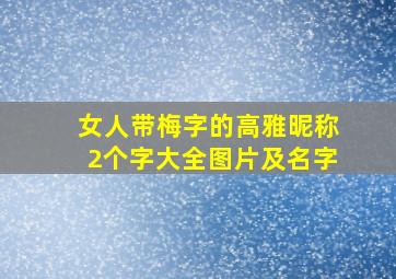 女人带梅字的高雅昵称2个字大全图片及名字