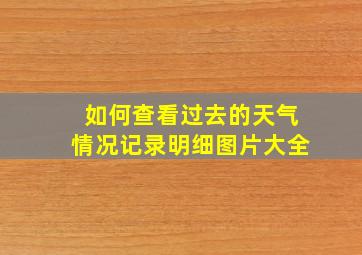 如何查看过去的天气情况记录明细图片大全