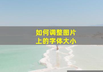 如何调整图片上的字体大小