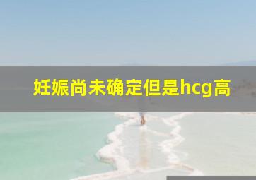 妊娠尚未确定但是hcg高