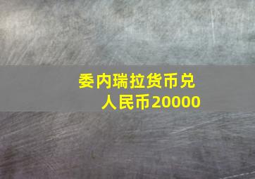 委内瑞拉货币兑人民币20000