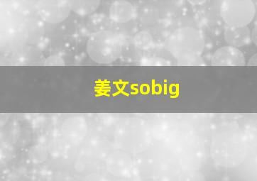 姜文sobig