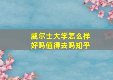 威尔士大学怎么样好吗值得去吗知乎