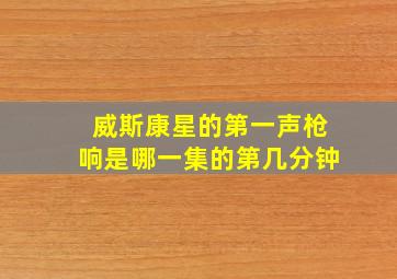 威斯康星的第一声枪响是哪一集的第几分钟