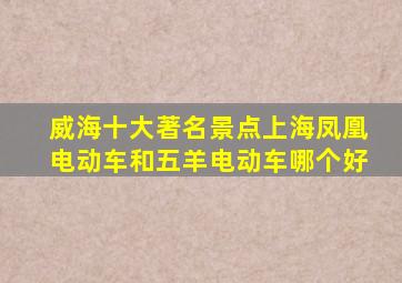 威海十大著名景点上海凤凰电动车和五羊电动车哪个好