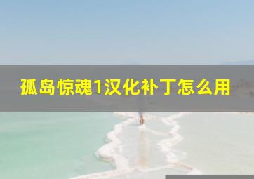 孤岛惊魂1汉化补丁怎么用