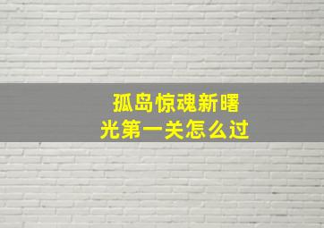 孤岛惊魂新曙光第一关怎么过