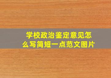 学校政治鉴定意见怎么写简短一点范文图片