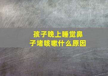 孩子晚上睡觉鼻子堵咳嗽什么原因