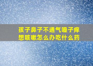 孩子鼻子不通气嗓子痒想咳嗽怎么办吃什么药