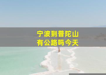 宁波到普陀山有公路吗今天