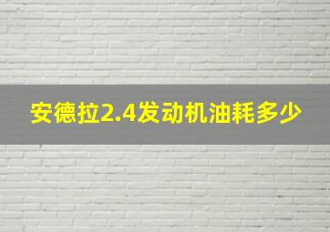 安德拉2.4发动机油耗多少