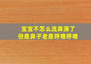 宝宝不怎么流鼻涕了但是鼻子老是呼噜呼噜