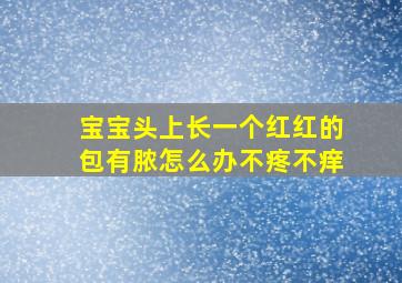 宝宝头上长一个红红的包有脓怎么办不疼不痒