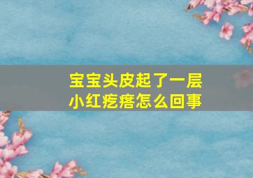 宝宝头皮起了一层小红疙瘩怎么回事