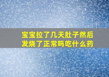 宝宝拉了几天肚子然后发烧了正常吗吃什么药