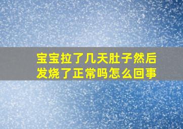 宝宝拉了几天肚子然后发烧了正常吗怎么回事