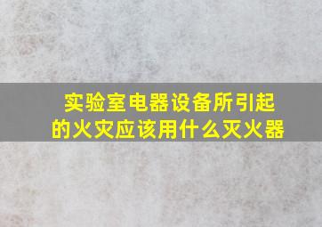 实验室电器设备所引起的火灾应该用什么灭火器