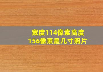 宽度114像素高度156像素是几寸照片