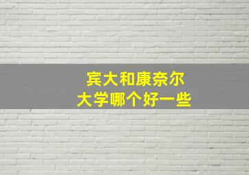 宾大和康奈尔大学哪个好一些