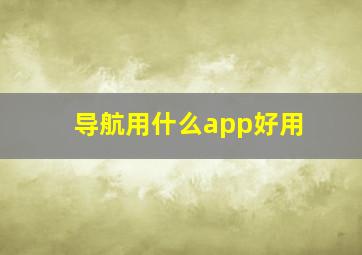 导航用什么app好用