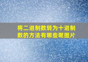 将二进制数转为十进制数的方法有哪些呢图片