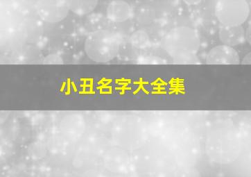 小丑名字大全集