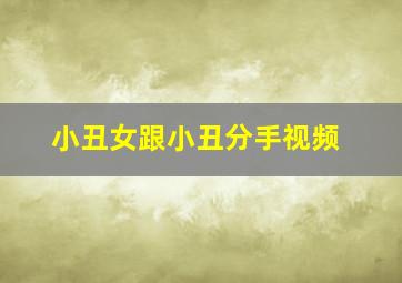 小丑女跟小丑分手视频