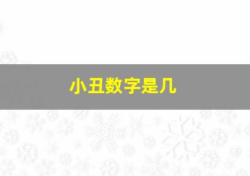 小丑数字是几