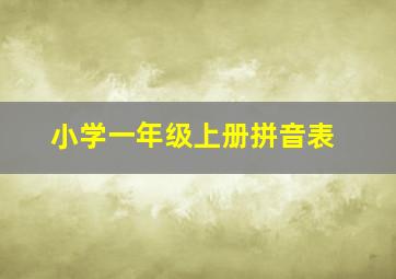 小学一年级上册拼音表