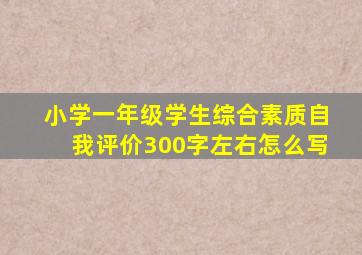 小学一年级学生综合素质自我评价300字左右怎么写